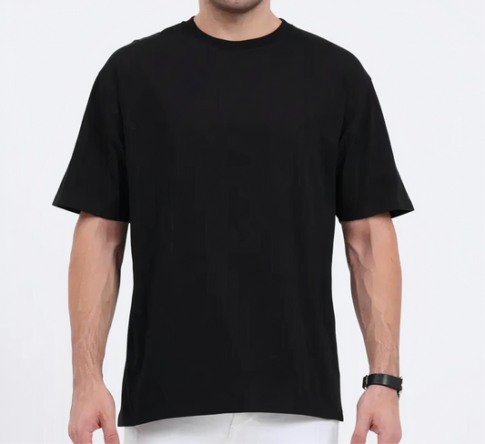 Black Oversized Basic T-shirt  (Unisex)