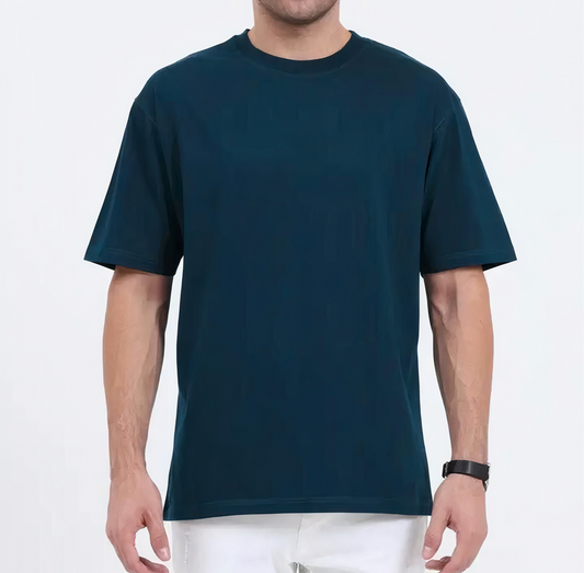 Petrol Blue Oversized Basic T-shirt (Unisex)