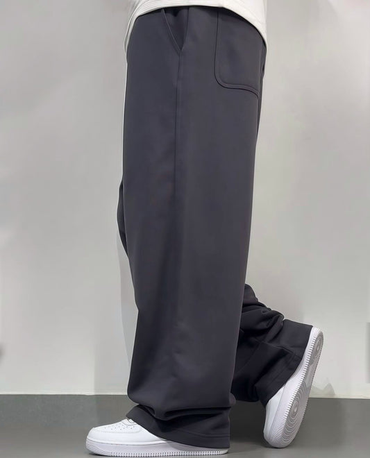 Dark Grey Basic Baggy Sweatpants (Unisex)