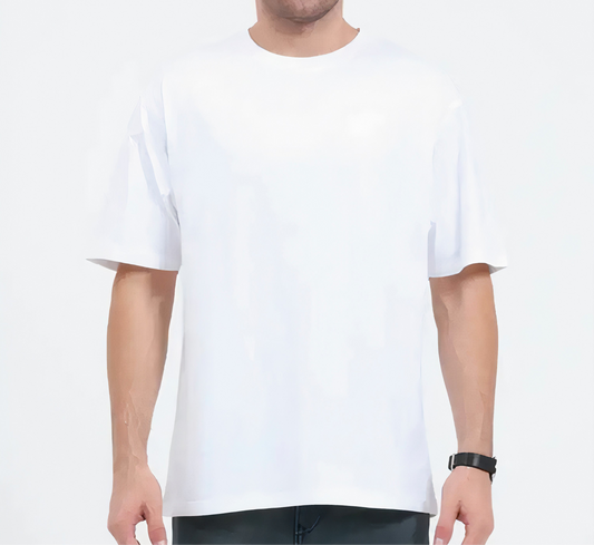 White Oversized Basic T-shirt  (Unisex)